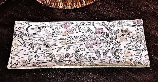 "Bandejas cristal decorativas artesanales complementos vajilla Dmarta hecho a mano España"