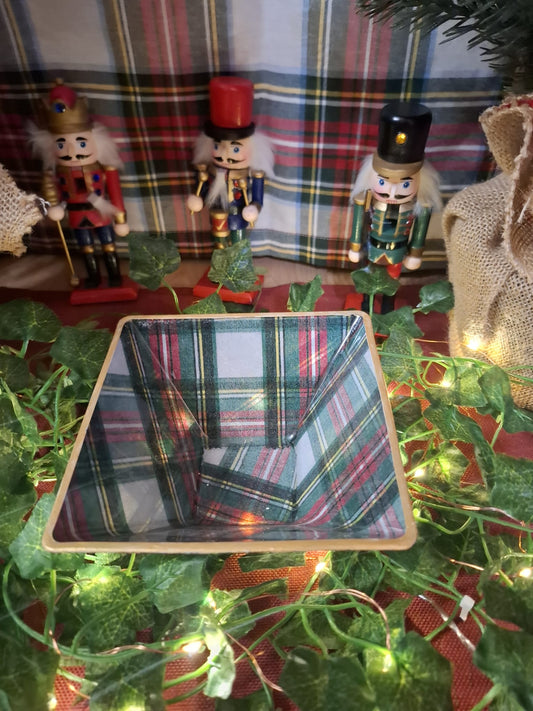 Cuenco tartan verde - Pieza única