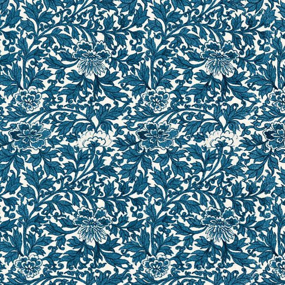 Elegante estampado de florecillas en azul. Atemporal, ideal en cualquier ocasión