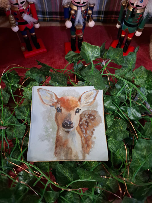 Platito de pan cervatillo acuarela -