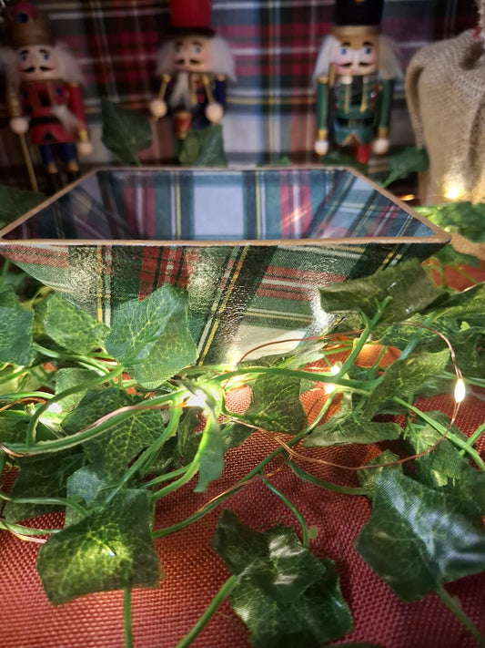 Cuenco tartan verde - Pieza única