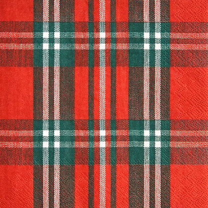  Patrón de cuadros escoceses en tonos rojos, verdes y negros.