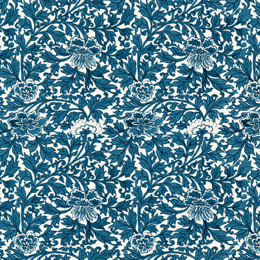 Elegante estampado de florecillas en azul. Atemporal, ideal en cualquier ocasión