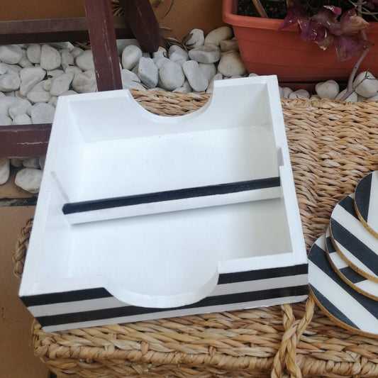 "Servilletero bambú decorado artesanal mesa elegante Dmarta hecho a mano España"
