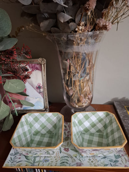 Set de Aperitivos Chara vichy verde