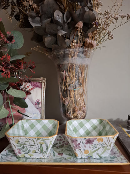 Set de Aperitivos Chara vichy verde