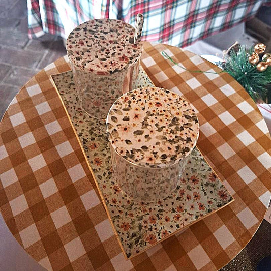 Set Botes Portatodo Florecillas ocre ZH