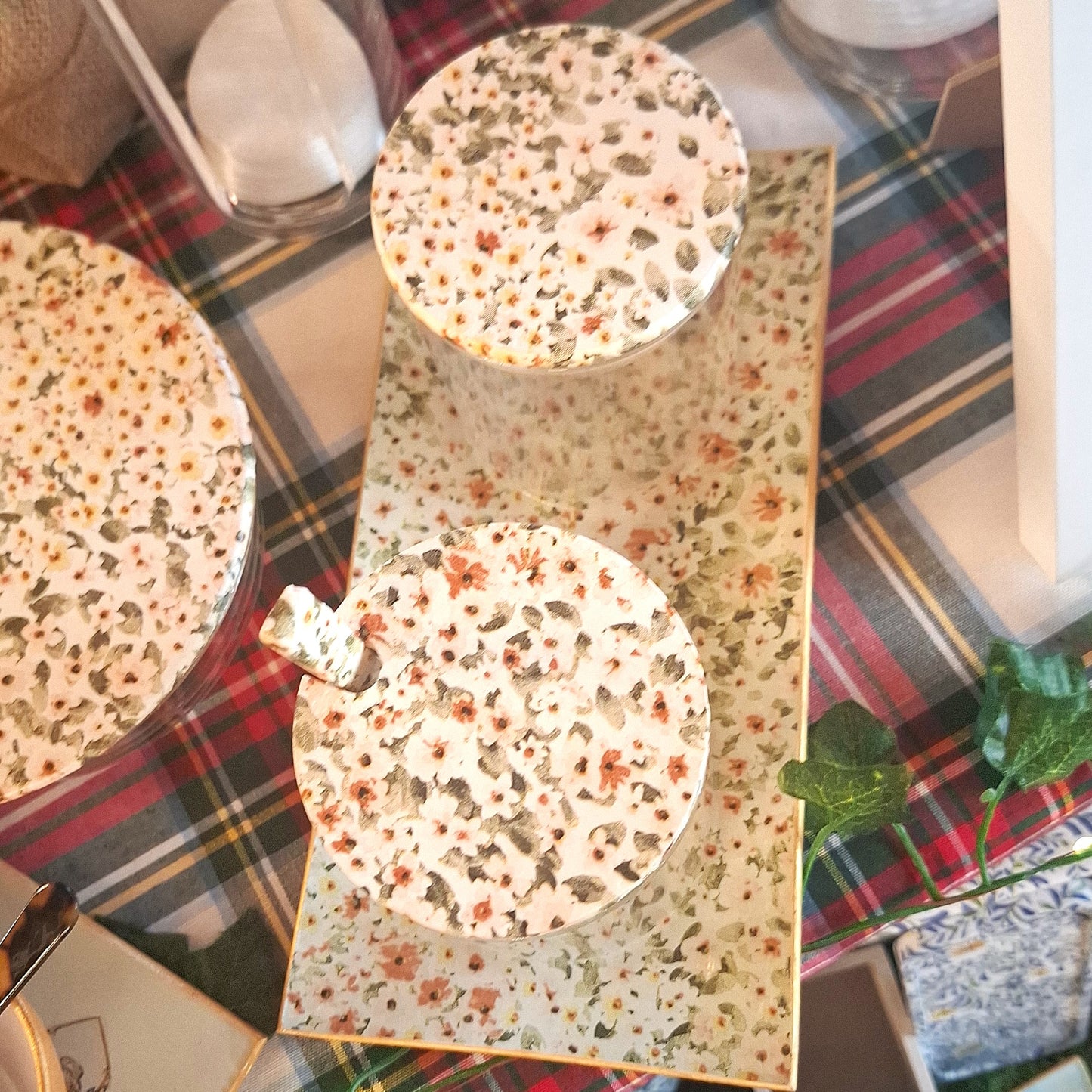 Set Botes Portatodo Florecillas ocre ZH