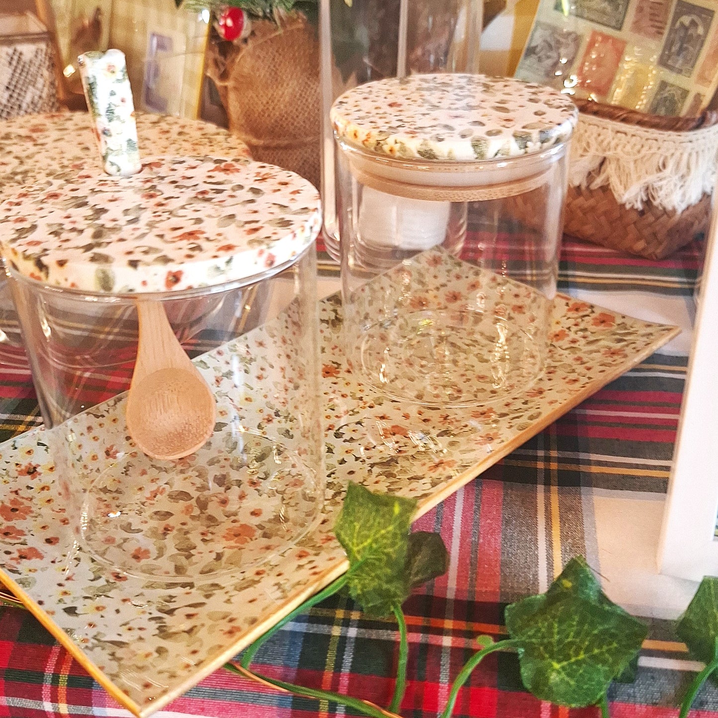 Set Botes Portatodo Florecillas ocre ZH