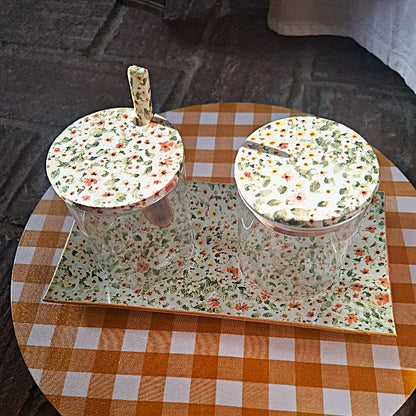 Set Botes Portatodo Florecillas ocre ZH