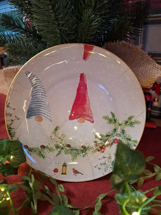 Plato gnomos navideños